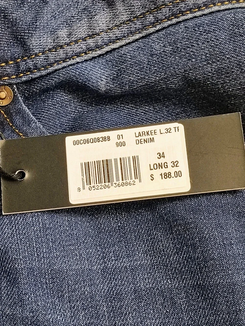 Diesel Larkee Regular Straight Fit Men's Dark Blue Denim Jeans - Brand new W Tah